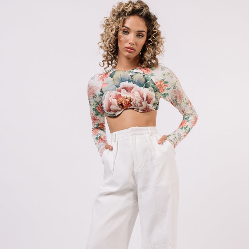 WeAreHah crop swim top NWT